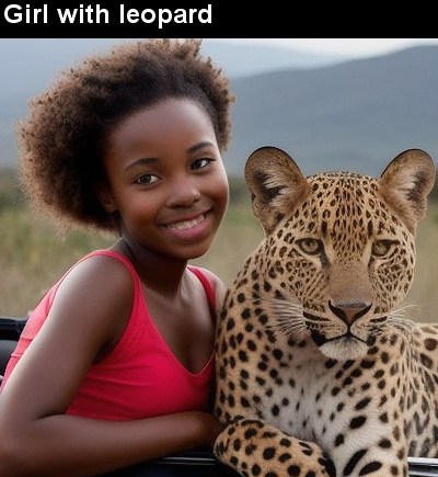 Mädchen mit Leopard