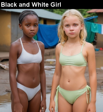 Schwarzes und Weißes Mädchen